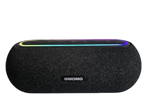 Image of GMOMO® GM01 Portable Bluetooth Speaker – 60W Powerful HD Sound, LED Ambient Lighting, TWS Pairing, IPX5 Water Resistant, AUX & TF Card Support, Ideal for Travel, Home & Outdoors