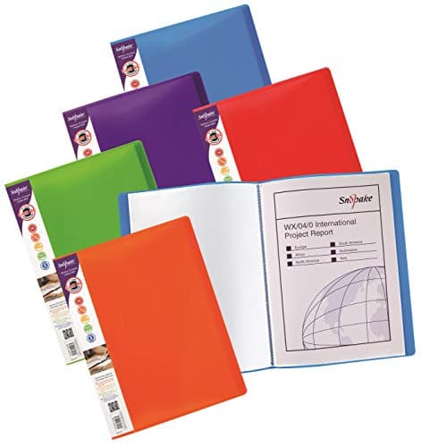 Image of Snopake A4 Rainbow Display Book 24 Pockets - Rainbow Assorted [Pack of 5] Ref: 15808