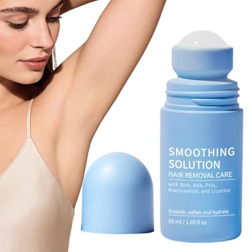 Image of 50ML Ingrown Hair Treatment Tend Skin Solution - Peach Slices Smoothing Solution Ingrown Hair - Razor Bumps treatment for Women & Men - Roller Ball Applicator for Tend Skin