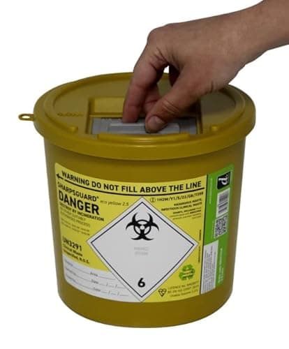Image of 3x Sharpsguard Sharps Bin 2.5 litre - Yellow (Multi Pack)