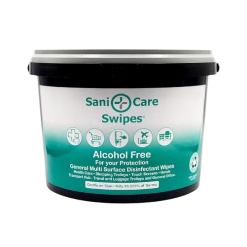 Image of 750 Premium Disinfectant Bulk Wipes – Sani Care Antibacterial Wipes for Retail and Travel Industries – Ideal Sanitising & Hygiene for Trolleys, Touch Screens and All Surface Sterilising