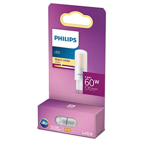 Image of Philips LED Premium Light Capsule Spot [G9 Socket] 4.8W - 60W Equivalent, Warm White (2700K), Non-Dimmable
