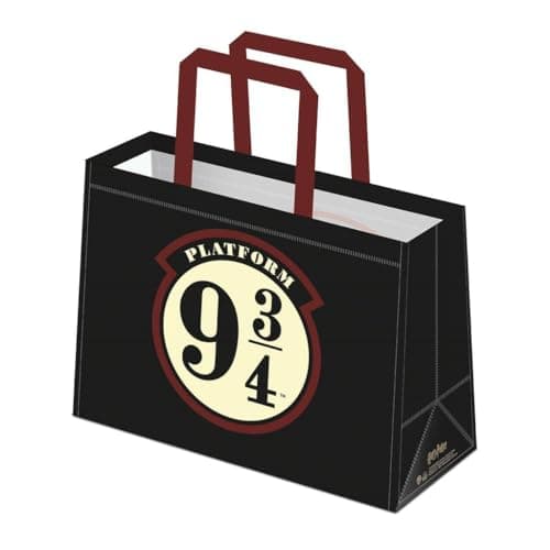 Image of Harry Potter Platform 9 3/4 Reusable Tote Bag (One Size) (Black)