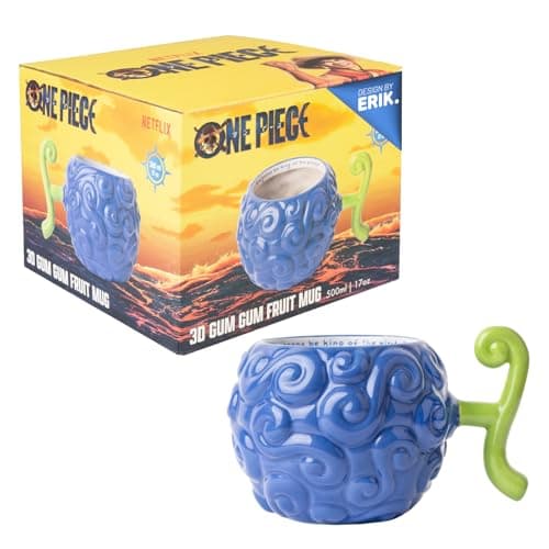 Image of Grupo Erik Ceramic Mug - One Piece Manga Gifts - Gum-Gum Fruit | 17 oz - 500 ml Coffee Mug Tea, Cool Mugs and Cups | One Piece Gifts Under 15 Pounds