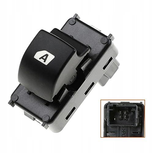 Image of MKAREPART Single Electric Window Control Switch 4 Pin Front Right Compatible with Berlingo, Partner 6490HQ, 6490E3
