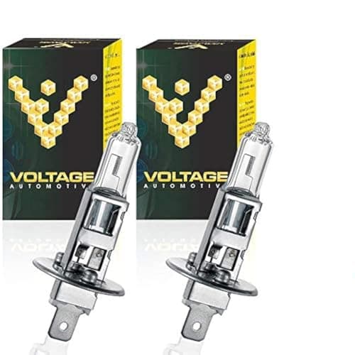 Image of Voltage Automotive H1 Headlight Bulbs 12V 55W Standard Halogen Headlamp for Passenger Car Low Beam High Beam Fog Light Daytime Running Light E-Mark, Set of 2