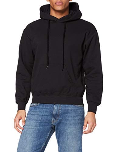 Image of Fruit of the Loom Men's Classic Hooded Sweatshirt Black