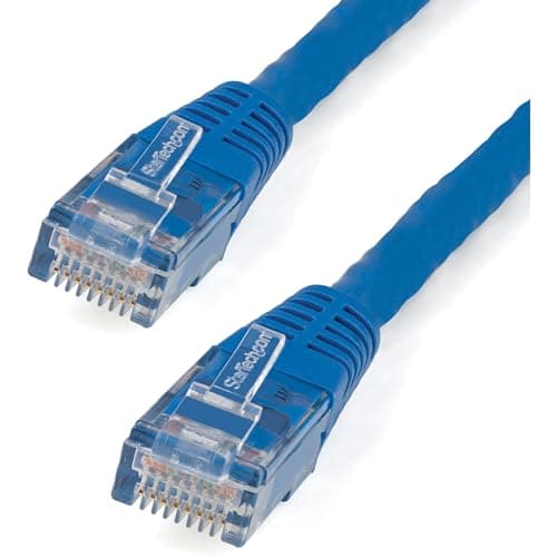 Image of StarTech.com Cat5 Ethernet Cable - 75 ft - Blue - Patch Cable - Molded Cat5 Cable - Long Network Cable - Ethernet Cord - Cat 5 Cable - 75ft