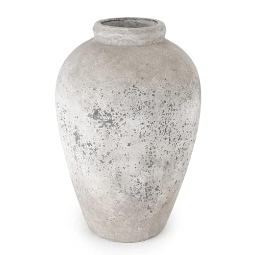 Image of Large Rustic Stone Urn Vase, 45cm Height