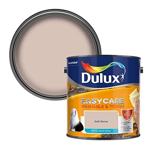 Image of Dulux Easycare Washable & Tough Matt Emulsion Paint For Walls And Ceilings - Soft Stone 2.5 Litres