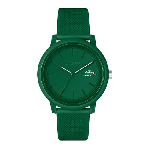 Image of Lacoste Analogue Quartz Watch for Men LACOSTE.12.12 Collection with Green Silicone Bracelet - 2011170