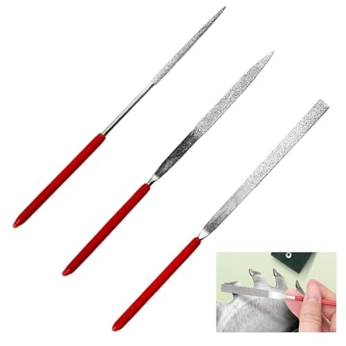 Image of Diamond Needle File Set, 3 Pcs Miniature and Model Files, Small Metal File Set, Mini Needle Jewelry File Set for Metal, Wood Carving, Resin, Glass, Craft