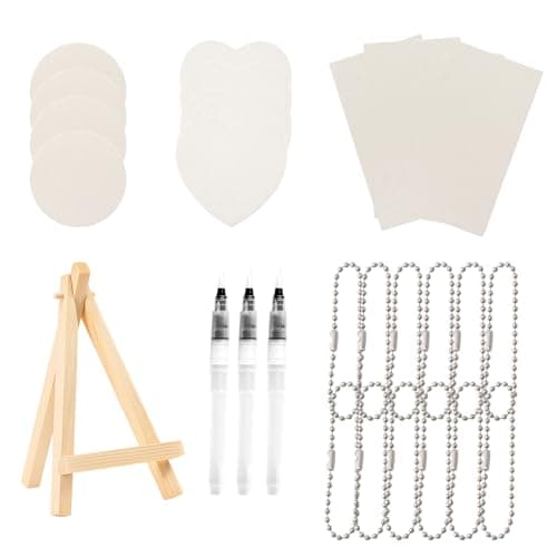 Image of CBRPVT 28Pcs Creative Art Set with 12 Chains, 4 Hearts, 4 Circles, 4 Rectangles, Puffy Paint, Magic 3D Texture Painting Kit, Ideal for DIY Projects, Home Decor, and Artistic Activities