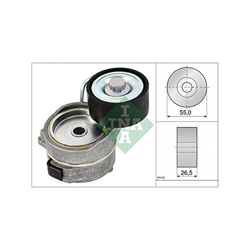 Image of INA 534 0653 10 Tensioning Arm V-Ribbed Belt Tensioner 26 mm 60 mm