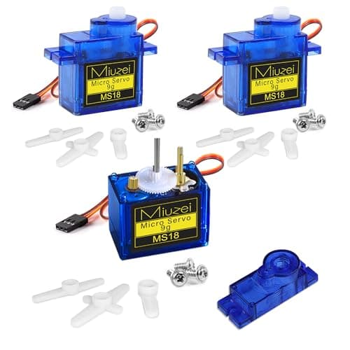 Image of Miuzei Digital Servo 9G Servomotor Metal Geared Motor Kit for ALL kind RC Toys include Flugzeug Robot Arm Hand Boat Mini Micro Servo Modellbau (3pcs)