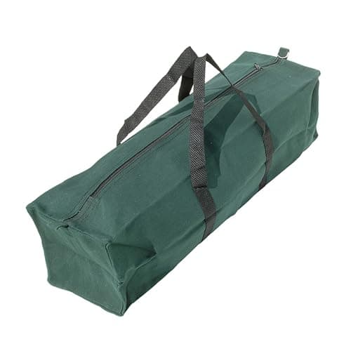 Image of 24 Inch 600mm Canvas Tool Bag Dark Green Water Resistant Heavy Duty With Zip And Handles Tool Bag Toolbag Carpenter Craft Hobby Craft Gym Bag