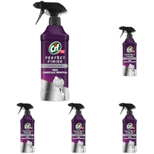 Image of Cif Perfect Finish Limescale Specialist Cleaner Spray 100% limescale removal multi-purpose cleaner 435 ml (Pack of 5)