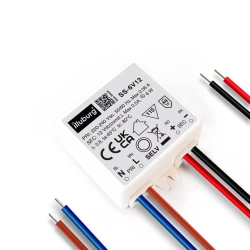 Image of illuburg LED Driver 12V 6W Flickerfree Compact 52x43x21mm for LED Strip G4 MR11 GU5.3 MR16 Power Supply Transformer