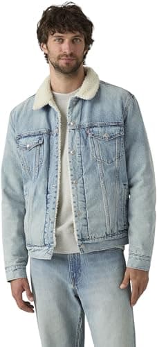 Image of Levi's Men's Type 3 Sherpa Trucker Jacket, Kentucky Blue Sherpa - Blue, M