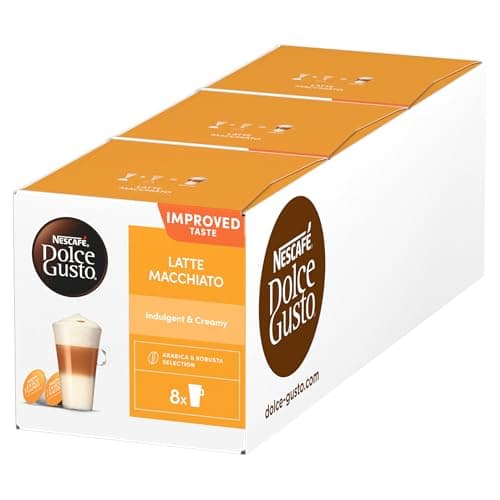 Image of NESCAFÉ DOLCE GUSTO Latte Macchiato Coffee Pods Pack of 3 (Total 24 Servings)