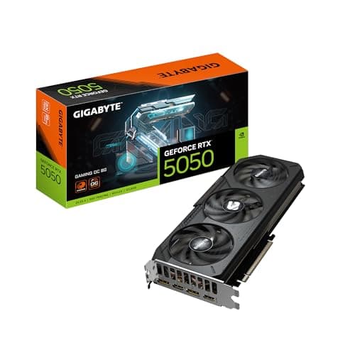 Image of GIGABYTE GeForce RTX 5050 Gaming OC 8G Graphics Card, 8GB 128-bit GDDR6, PCIe 5.0, WINDFORCE Cooling System, GV-N5050GAMING OC-8GD Video Card