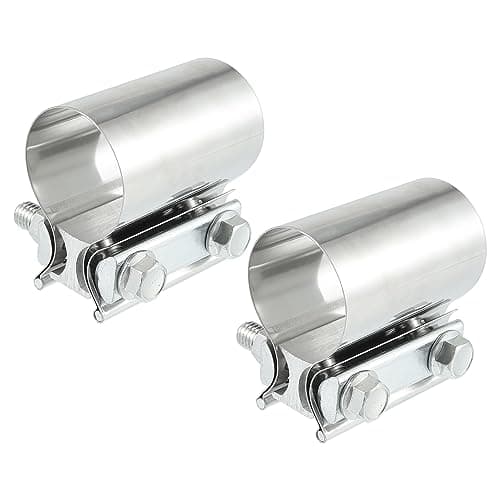Image of X AUTOHAUX 2pcs Car Exhaust Pipe Connector Clamp 2" Replacement Universal