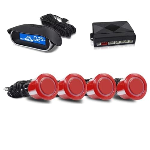 Image of Parking Assist Systems Front Parking Sensor Kit Auto Parktronic Assistant System LCD Monitor Buzzer Voice Volume Backup Radar Car Vehicle(Red)