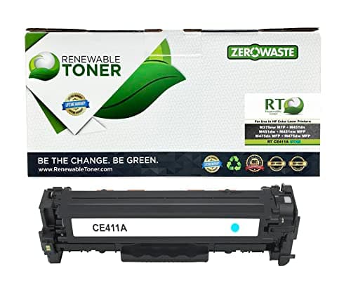 Image of Renewable Toner 305A Compatible Replacement for HP CE411A Color Laser Jet M351 M375 M451 M475 Printer Cartridge (Cyan)