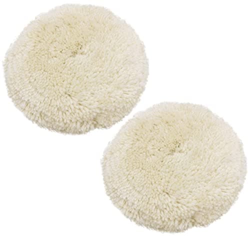 Image of WANGCL 2 Pack Wool Polishing Pads 7 Inch 180mm Hook and Loop Car Polishing Kit Buffing Wheel for Drill Body Repair Buffing