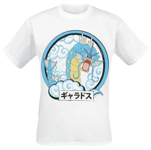 Image of Pokémon Gyarados Men's T-Shirt White Fan Merch, Movies, Gaming, Nintendo, TV Series, White, XXL