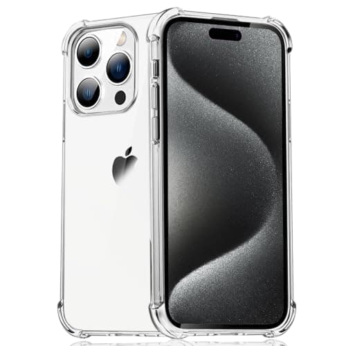 Image of Melomon Case for iPhone 15 Pro Max, Advanced Airbag Drop Protection,Transparent Hard Back PC & Shockproof TPU Bumper Phone Cover, Anti-Scratch for iPhone 15 Pro Max 6.7-Inch (2023) - Crystal Clear