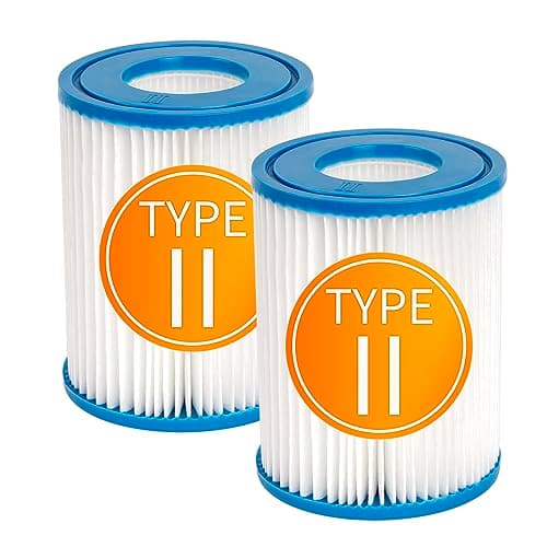 Image of YanBan Replacement Filter Cartridges Compatible with Best-way Type II 58094 Inflatable Pool Filter and for Lay-Z Spa Hot Tub Filter, 4.2", 5.4", Pack of 2 Pool Pump Filter