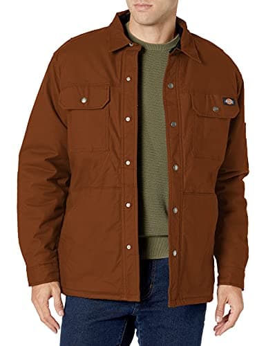 Image of Dickies - Outerwear for Men, Flex Duck Shirt Jacket, Water Repelling Technology, Timber, XL