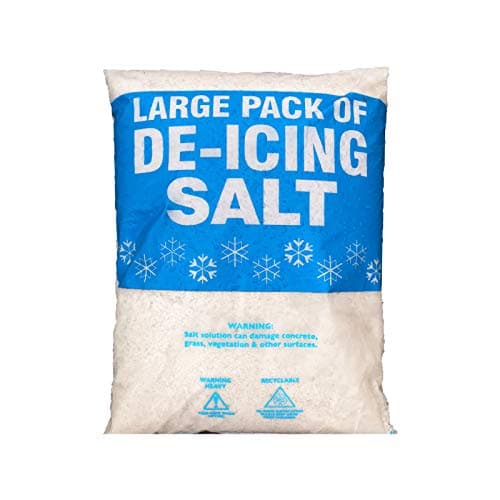 Image of White De-Icing Rock Salt/Grit for ice, Snow, Melting - 25kg Bag