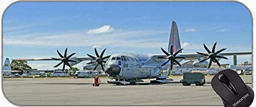 Image of YENDOSTEEN Mouse Pad Extended XXL,Lockheed C 130 Hercules Military Gaming Mouse Mat Pad with Stitched Edges