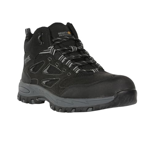 Image of Regatta Professional Mens Mudstone Hiker Safety Boots, Black, 9 UK