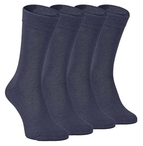 Image of Sock Snob - 4 Pairs Bamboo Finely Knit Thin Super Soft Suit Socks for Men & Women (as8, numeric, numeric_7, numeric_11, regular, regular, Grey)
