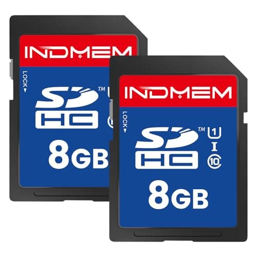 Image of SD Card 8GB, SD Memory Card 8GB UHS-I SDHC U1 Class 10, High Speed Card for Digital Camera, Computer, Trail Camera 2 Packs
