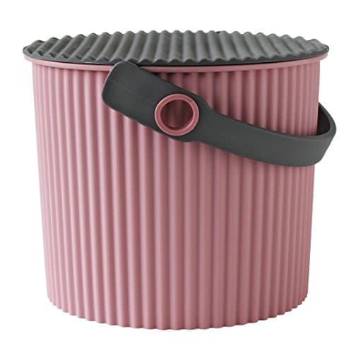 Image of Hachiman Omnioutil Storage Bucket & Lid Mini Pink Grey