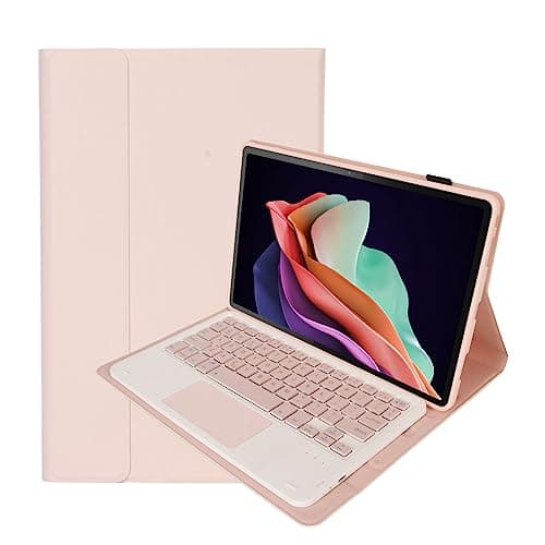 Image of Case with Keyboard for Lenovo Tab P11 2nd Gen, Pad Plus 2023 11.5" TB350FU/TB350XU, Magnetic Detechable Wireless Keyboard Slim Stand Cover (Pink)