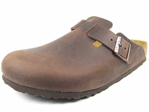 Image of Birkenstock Boston Greased Leather, Men's Clogs, Brown (Habana), 10.5 UK (45 EU)
