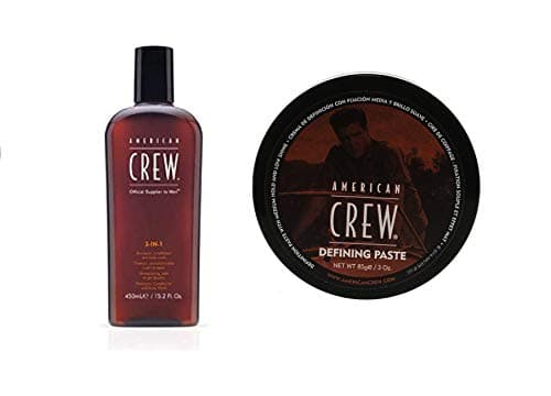 Image of American Crew - CREW 3 IN 1 Shampoo, Conditioner and Body Wash 450 ml-Man + Defining Paste 85 g / 3oz
