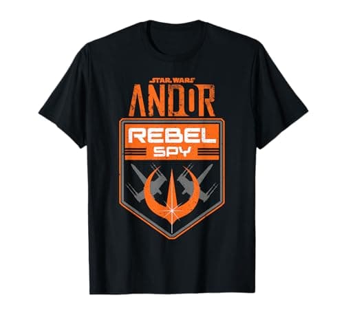 Image of Star Wars Andor Rebel Spy Grunge Emblem Distressed Poster T-Shirt