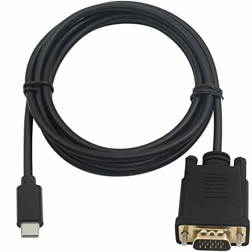 Image of Multibao USB C to VGA Cable, Thunderbolt 3 Port USB-C Type-C Male to VGA Male Adapter for MacBook, Surface Book, Dell XPS, Pixelbook, Lenovo, Samsung, Monitor and More (1M)