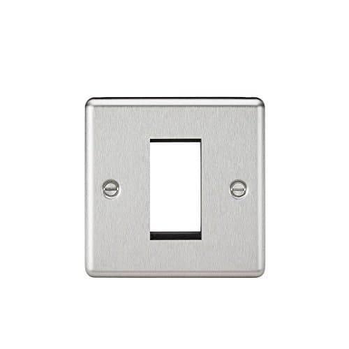 Image of 1G Modular Faceplate - Rounded Edge Brushed Chrome