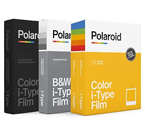 Image of Polaroid I-Type Film Variety Pack - I-Type Color, B&W, Black Frame (32 Photos) (6182)