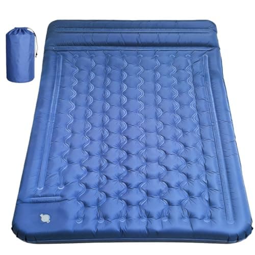 Image of YADEZZN Double Camping Sleeping Pad -Built-in Foot Pump, 12-15cm Extra Thick Camping Sleeping Mat with Pillow, Self-inflating Camping Mat, Portable for Outdoor Hiking, Backpacking & Tent
