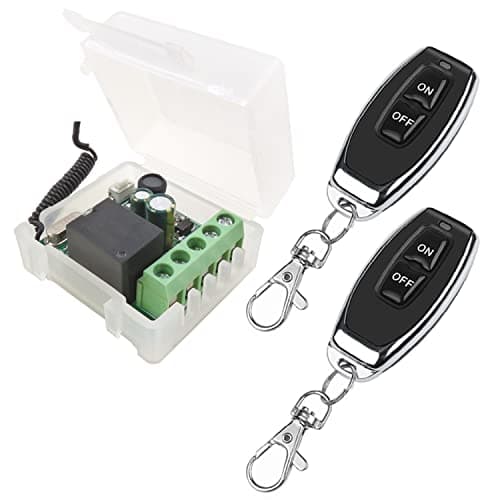 Image of DieseRC Wireless Remote Control Switch 433Mhz 220V 230V 240V 1 Channel Radio Control Relay Receiver with 2 Transmitters keyfobs Potential-Free Contacts Relay Controller