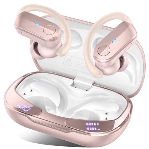 Image of Wireless Earbuds Sports, 2026 70Hrs Bluetooth 5.4 Headphones Running with 6D Deep Bass, IPX8 Waterproof ENC Noise Cancelling Earphones with Earhooks, Over Ear Buds, USB-C Headset for Workout/Gym/Ride