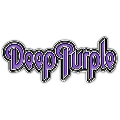 Image of Deep Purple Official Logo Metal Badge, Purple and Black